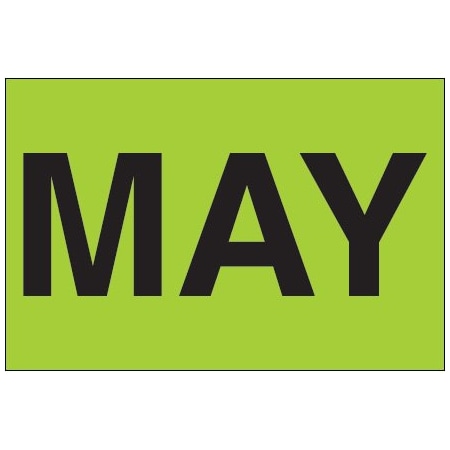 Bsc Preferred 2 x 3'' - ''MAY'' Fluorescent Green Months of the Year Labels BUY00021176